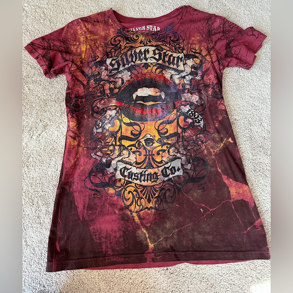 Silver Star T-Shirt Size L